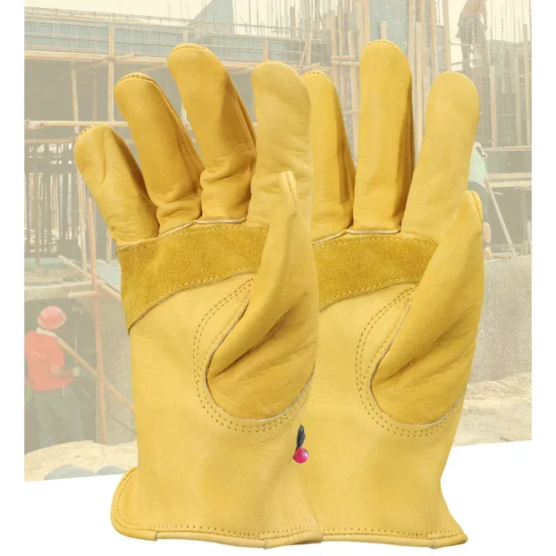 قفازات ملابس من جلد البقر لحماية السائق من الطبقة الأولى