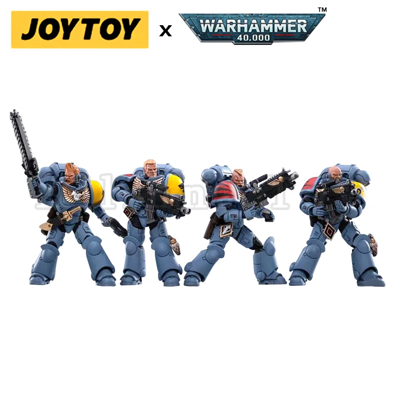 JOYTOY 1/18 Action Figure (4ชิ้น/เซ็ต) Space Wolves Battle Pack Hunter Pack อะนิเมะคอลเลกชันทหารชุดจัดส่งฟรี