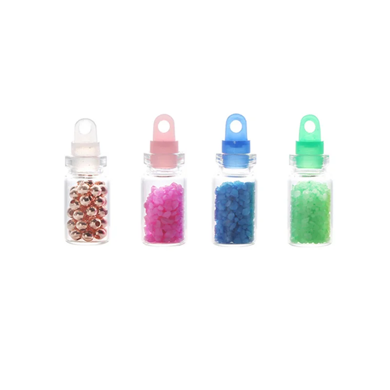 

1000pcs 1ml Clear Glass Wishing Bottle Drifting Bottles Vials With Plastic Cap Diy Glass Mini Bottles Storage Bottles