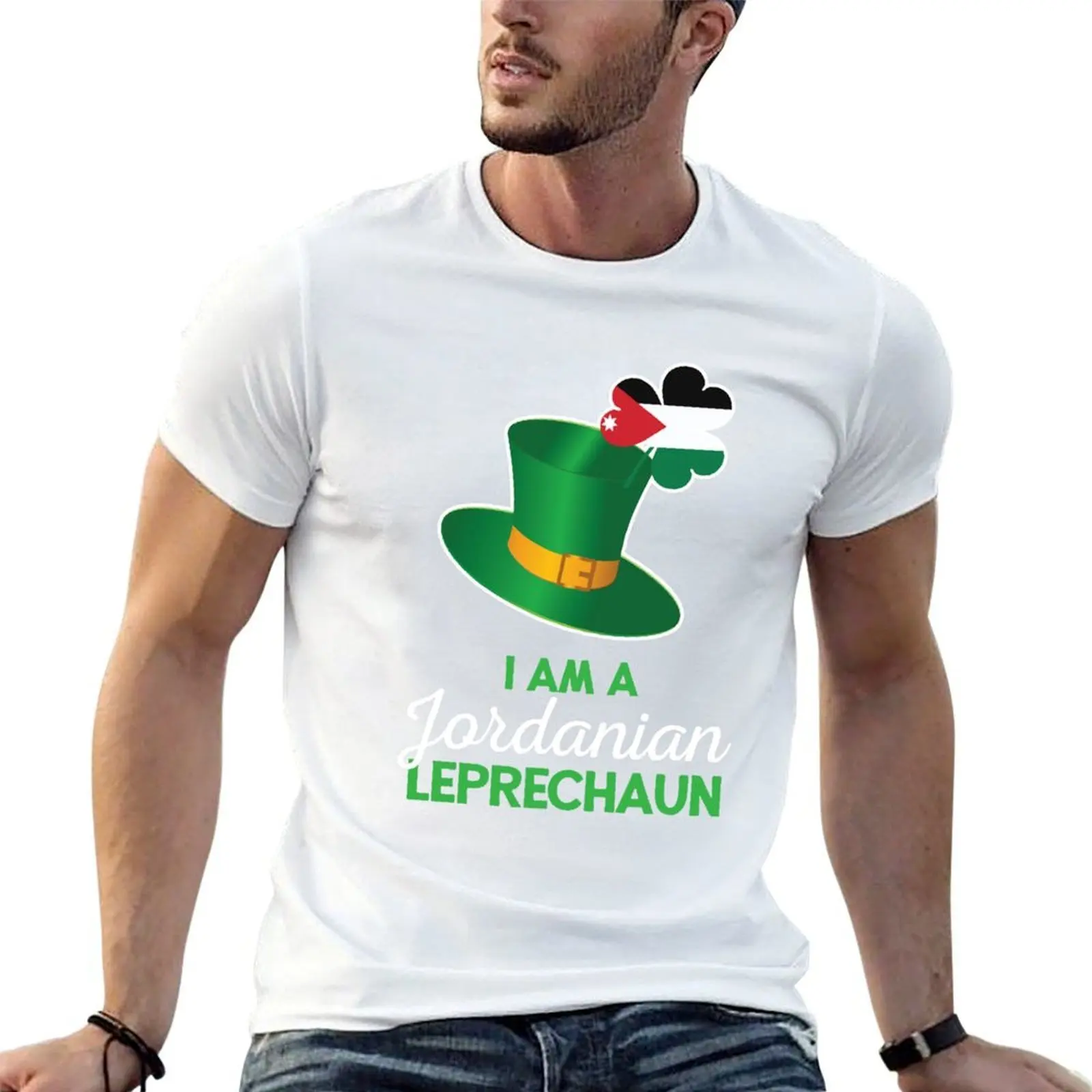 

Jordanian St Patricks Day Leprechaun T-Shirt anime t shirts oversize man t shirts for men casual T-Shirt
