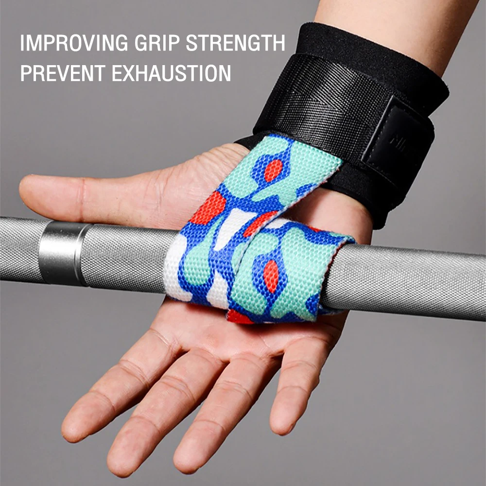 Gym Lifting Straps Fitness Gloves Anti-slip Hand Wraps Wrist Straps Support For Weight Lifting Powerlifting Training【1Pair】