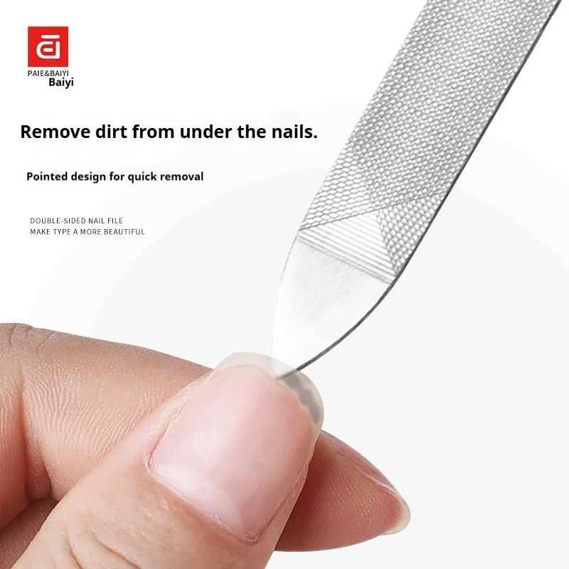 Lime à ongles et polisseuse robustes en acier inoxydable, outil de mise en forme des ongles réutilisable pour ongles naturels/artificiels, cadeaux adaptés aux voyages