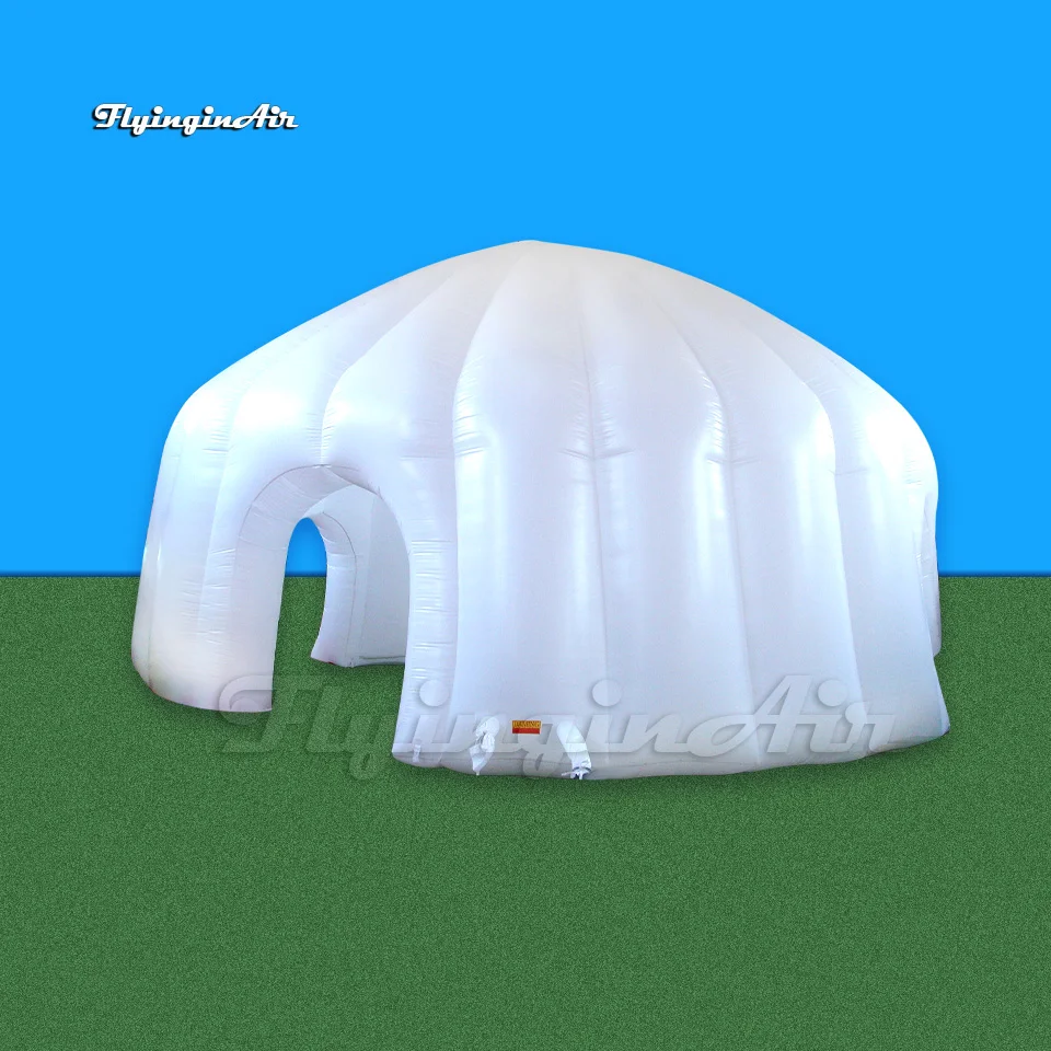 White Advertising Inflatable Dome Tent 8m Trade Show Tent Air Blow Up Igloo For Party And Wedding Events