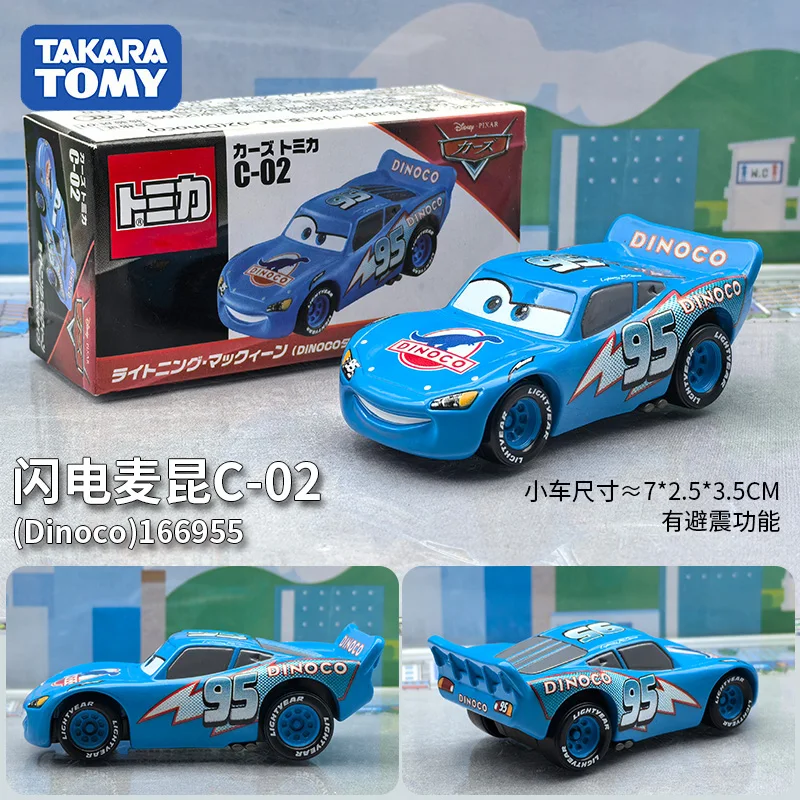 TOMY New Disney Pixar Car 3 Lightning McQueen Racing Family Jackson Storm Ramirez 1:55 Die Cast Metal Alloy Children's Toy Car