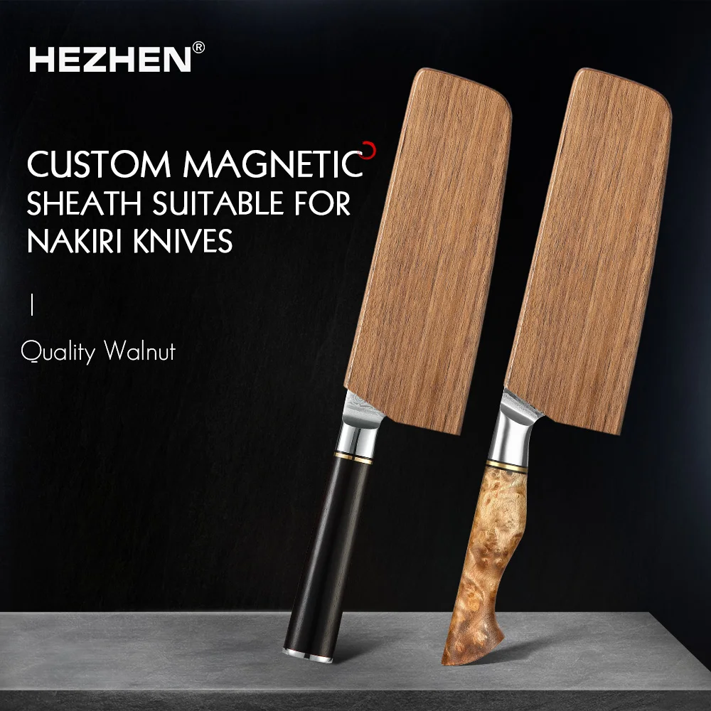 HEZHEN Wooden Sheath Good Quality Walnut Wood Knife Cover for HEZHEN Nakiri Knife This Is Sheath No Knife