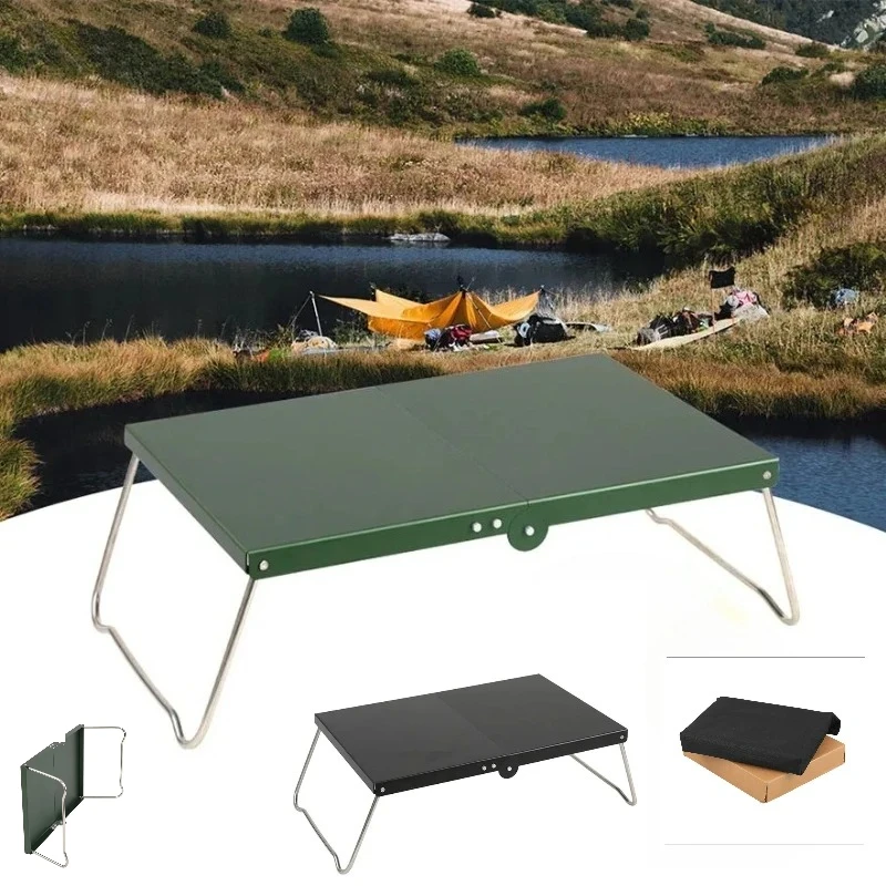 1PC Camping Portable Foldable Table,Small Aluminum Alloy Tables,Ultralight Outdoor Hiking Picnic Table,Folding Tables for BBQ.