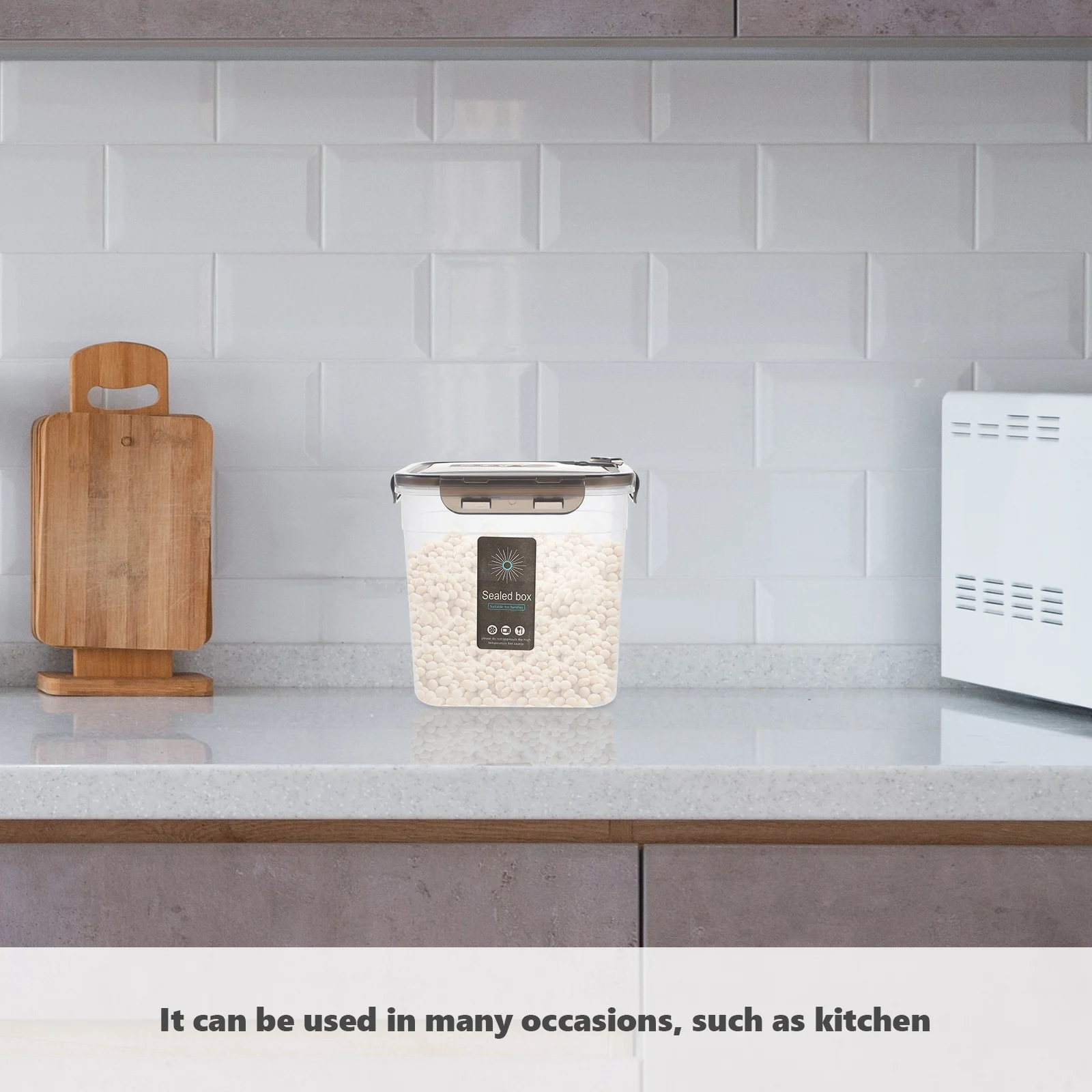 

3pcs 1.4L 2.5L 3.8L Food Storage Containers Airtight Sealed Boxes Plastic Grain Cereal Kitchen Fridge ganizers Storage