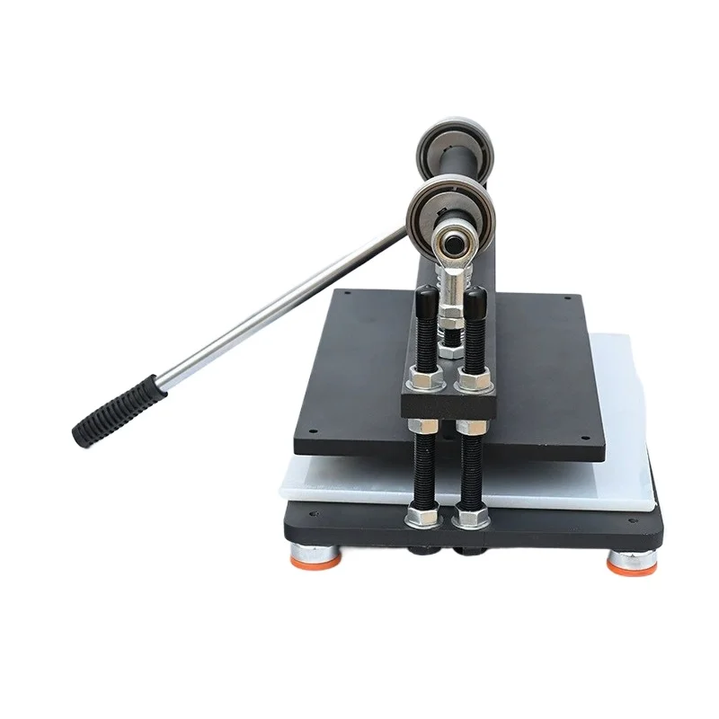 Leather Cutting Press Machine 360*240mm with Manual Clicker Featuring Essential Components Gearbox Motor Bearing