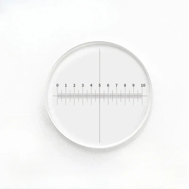 Microscope Eyepiece Micrometer Ruler 0.1mm Graduation Cross Graduated Eyepiece Reticle Diameter 14–60mm Microscope Accessory