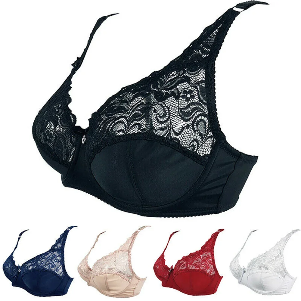 BCHRAYIUP Reggiseno non imbottito con ferretto da donna Reggiseno comfort con coppe morbide e sexy in pizzo trasparente 34 36 38 40 42 44 BB