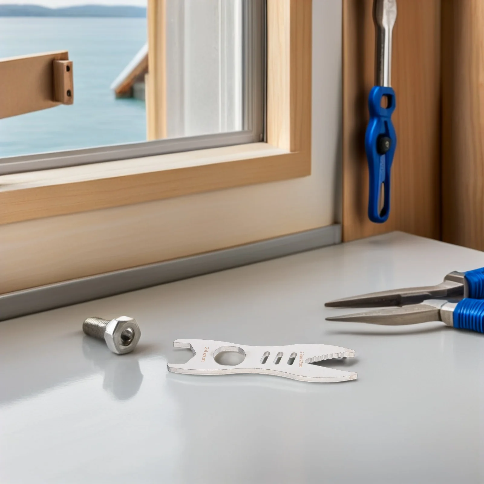 

Multifunctional Wrench Compact Self-Tightening Double-Ended Universal Tool For Home Plumbing Repair Heavy Duty Steel Spanner