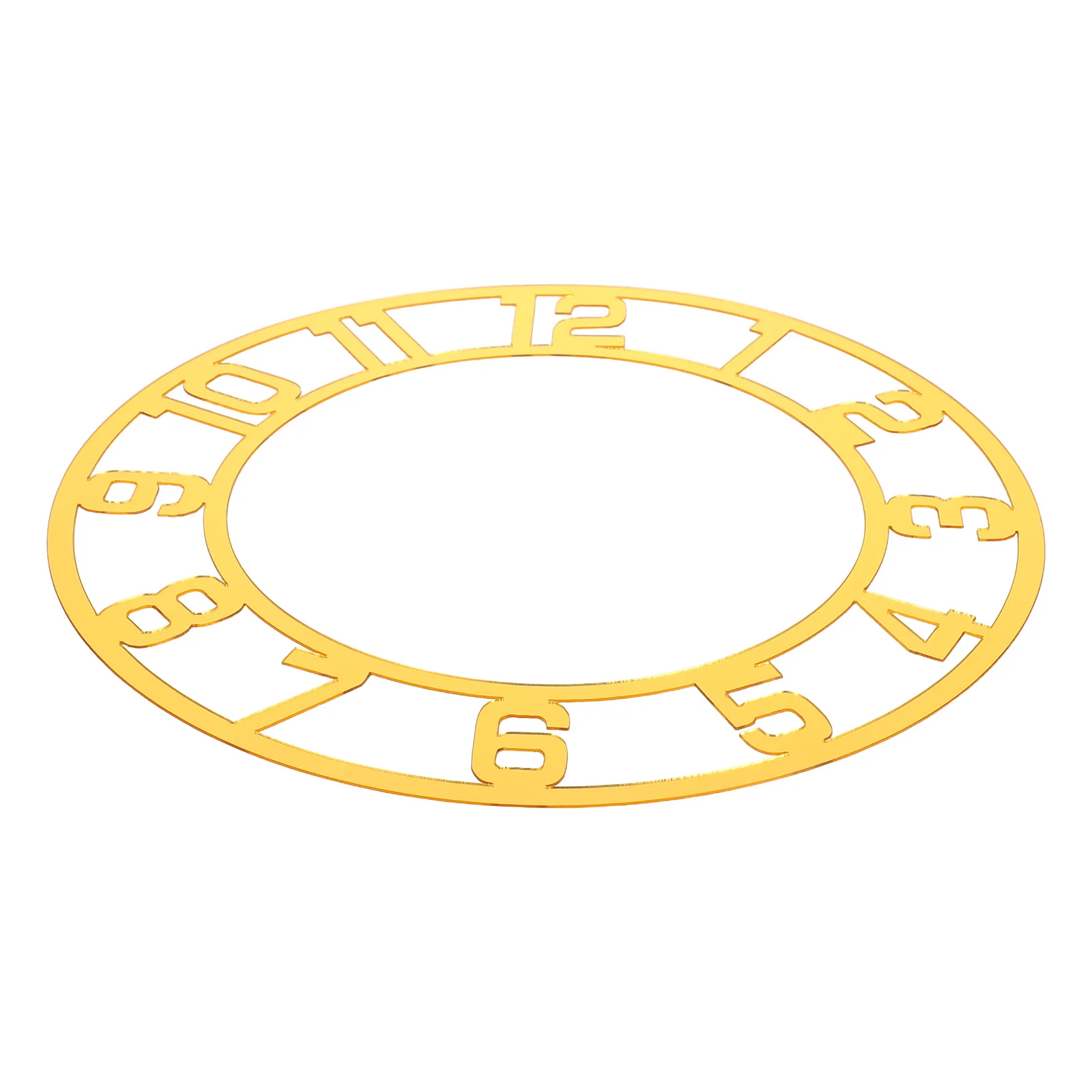 

25cm Round Acrylic Mirror Wall Clock Sticker Lightweight Design High Transparency Home Decor Round Circle Wall Sticker