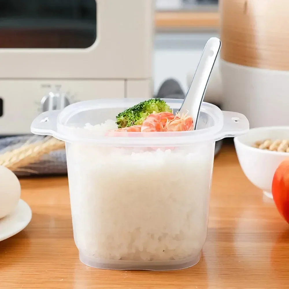 

700ML Microwave Oven Rice Cooker Multifunctional Steamer Hot Soup Cooking Bento Lunch Box Food Grade PP Kitche Steaming Utensils