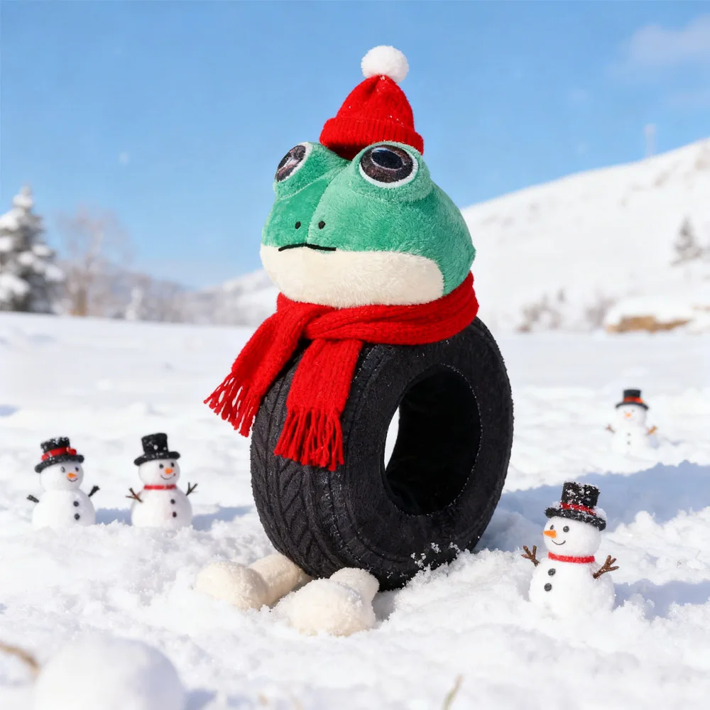 لعبة قطيفة فريدة من نوعها بإطارات الضفدع، حيوان محشو مضحك بعيون كبيرة، لعبة ناعمة مبتكرة للأطفال والأولاد والبنات والمراهقين، #1