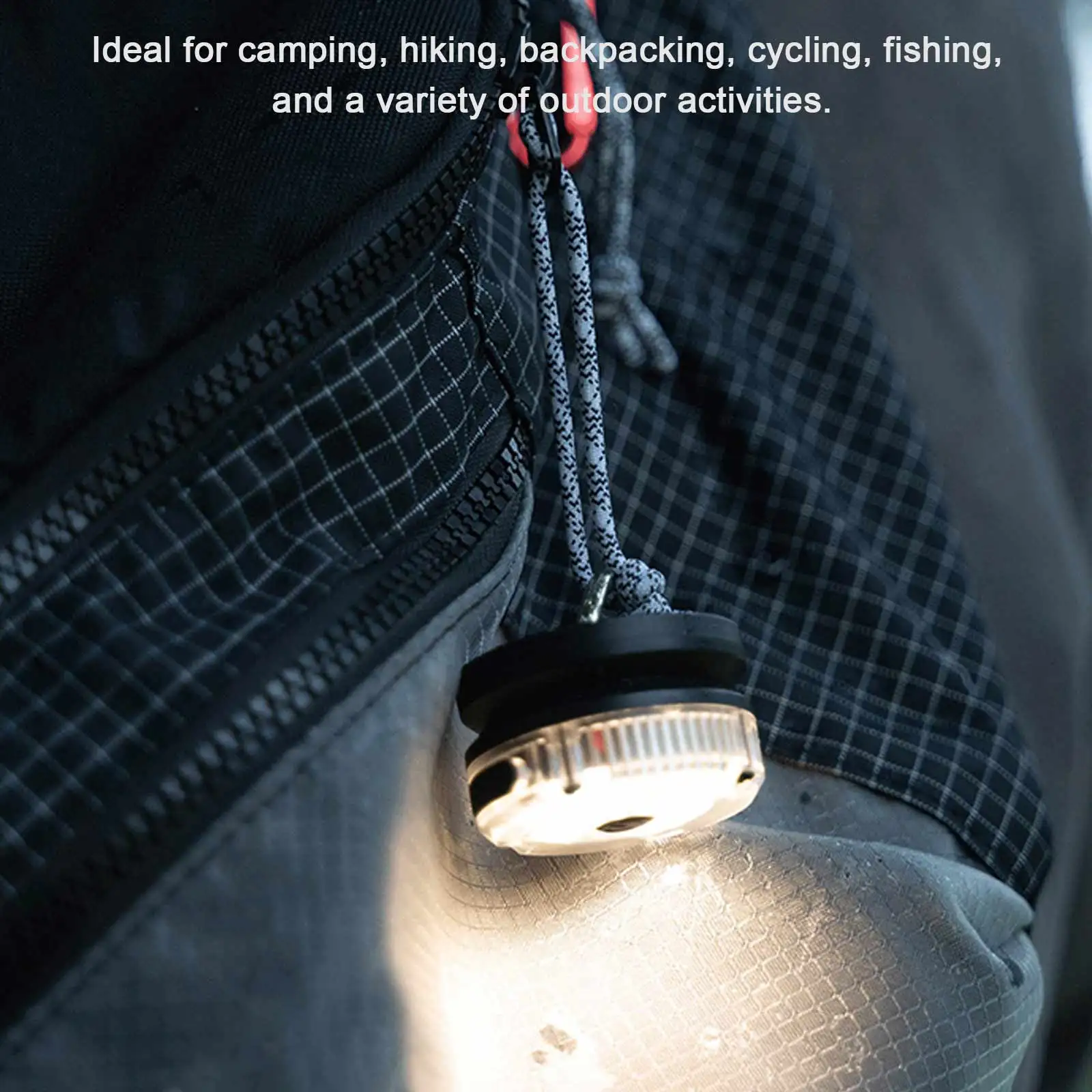 Magnetic Camping Lantern Portable Rechargeable Clip & Hanging Light Circle Tent Lamp for Fishing Hiking Outdoors Activities