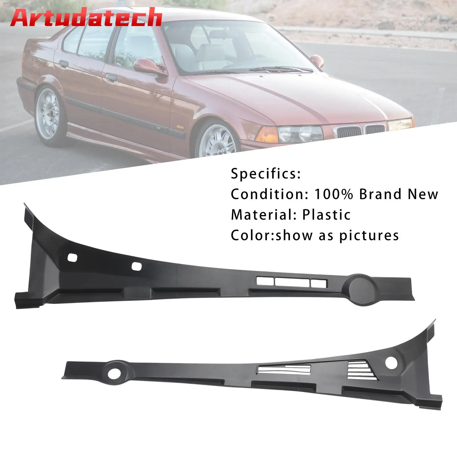 

Artudatech левая + правая крышка для лобового стекла 51711960843 44 для BMW E36 318i 325i 328i M3