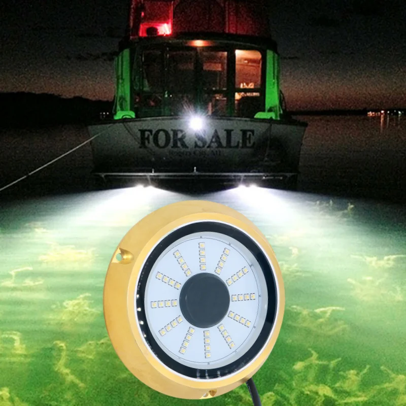 

144W Quick Shipping RGBW RGB Bronze Waterproof IP68 Boat Yacht Submersible Transom Marine LED Underwater Light