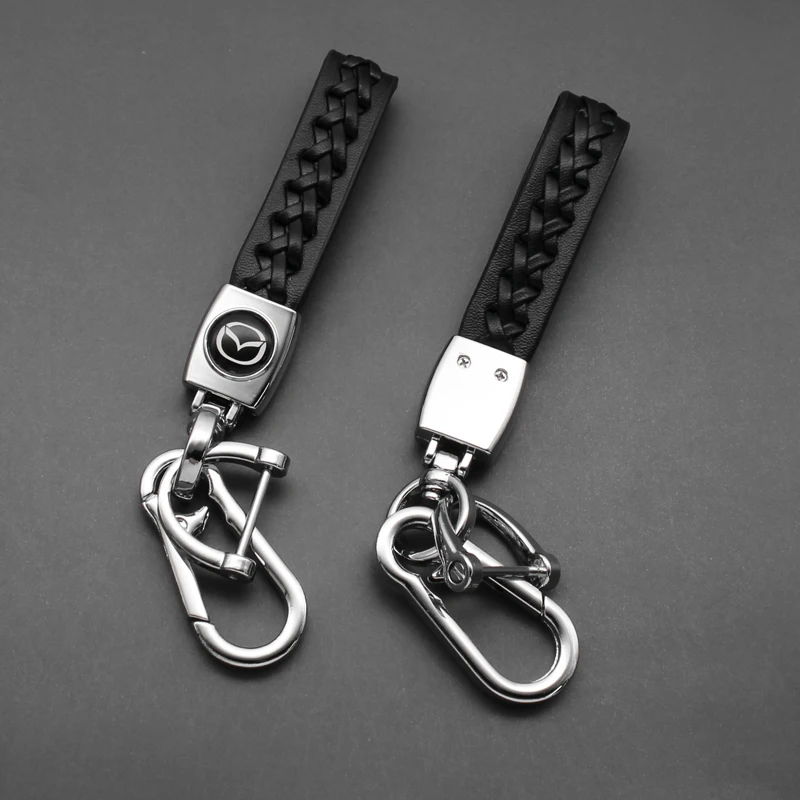 3D Metal/Leather Car Styling Keychain Key Rings Various Styles Are Suitable For Mazda Axela 2 CX5 CX3 MX5 CX7 CX90 CX60 CX50 MPE
