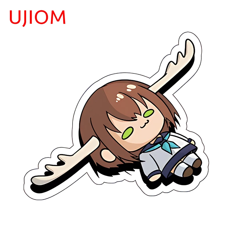 UJIOM 13cm × 11.8cm Nokotan Adorable Wall Stickers Amusing Anime Theme Wardrobe Computer Decals Great Wallpapers Home Decor