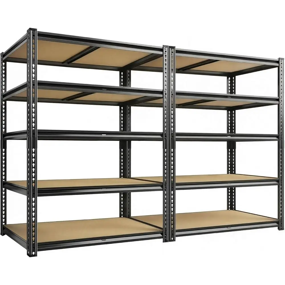 

72 прочных регулируемых металлических стеллажей для хранения, грузоподъемность 2250 фунтов, 35,6 Ш × 16 Г × 72 В, идеально подходят для гаража, подвала, кухни, кладовой.