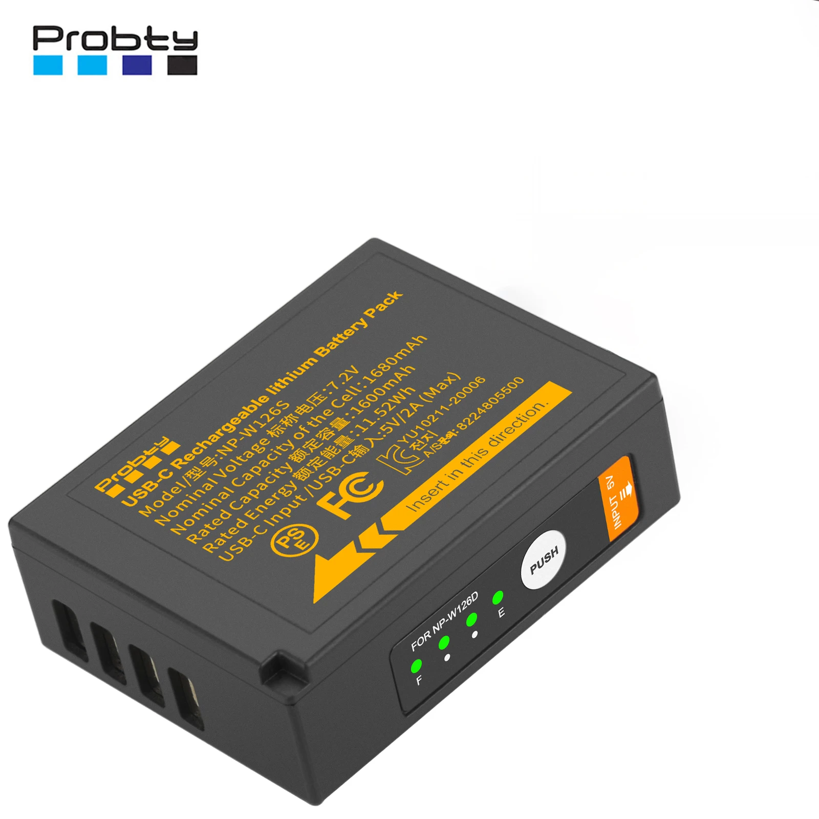 Probty NP-W126 NP-W126s Replacement Battery For Fuji X100VI X-T30 II X-S10 X-T200 X100F X100V X-A5 X-T50 X-Pro3 X-T3