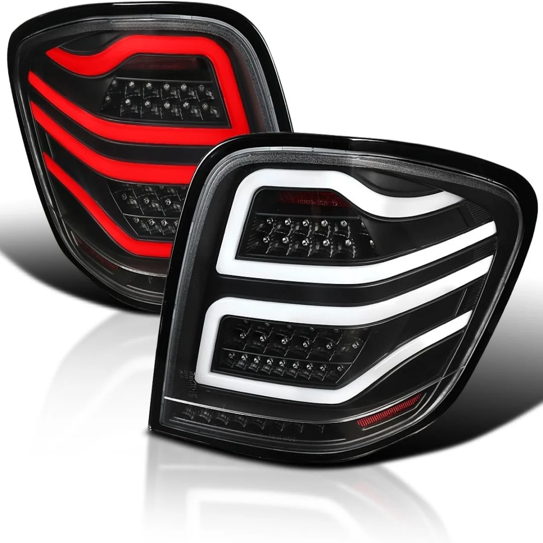 

Sulinso подходит для Benz-W164 ML Class, черные полностью светодиодные задние фонари, стоп-сигналы, левый + правый аксессуары