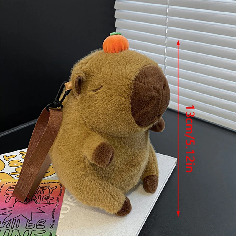 Kawaii Capybara Plush Backpack Cute Kids Dolls Double Shoulder Bag Fashion Mini Crossbody Gift For Girlfriends