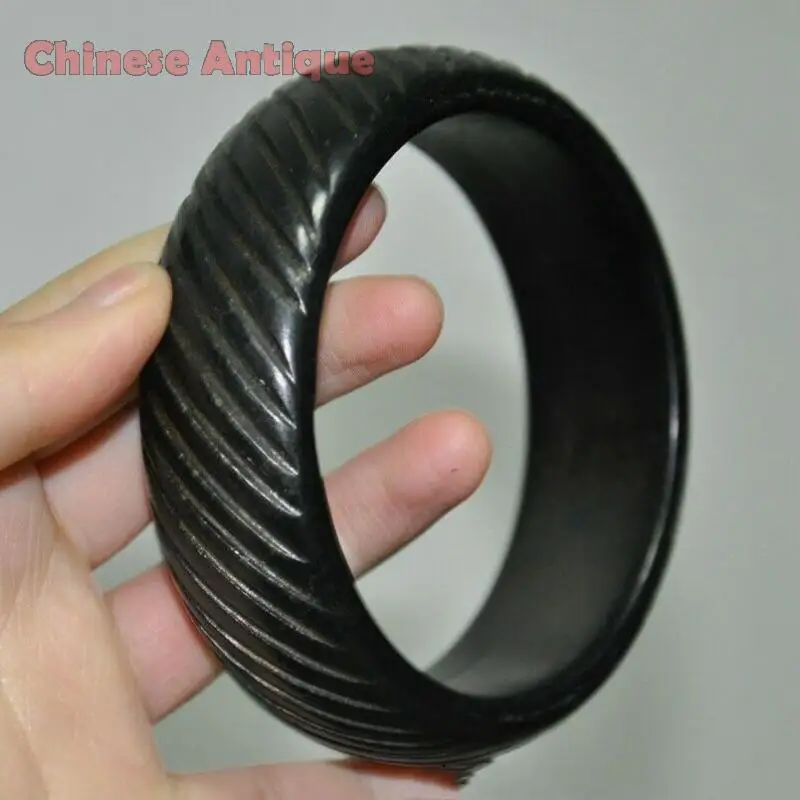 Old Chinese Hongshan Culture Meteorite Iron Bracelet Wristband Bracelet Bangle Chain Statues for Decoration Collection Ornaments