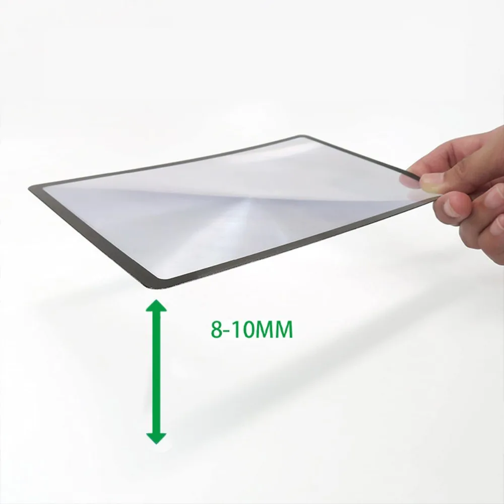 A5 Business Card Magnifier Portable 180X120MM Large Size Transparent PVC Magnifier Reading Books Novels