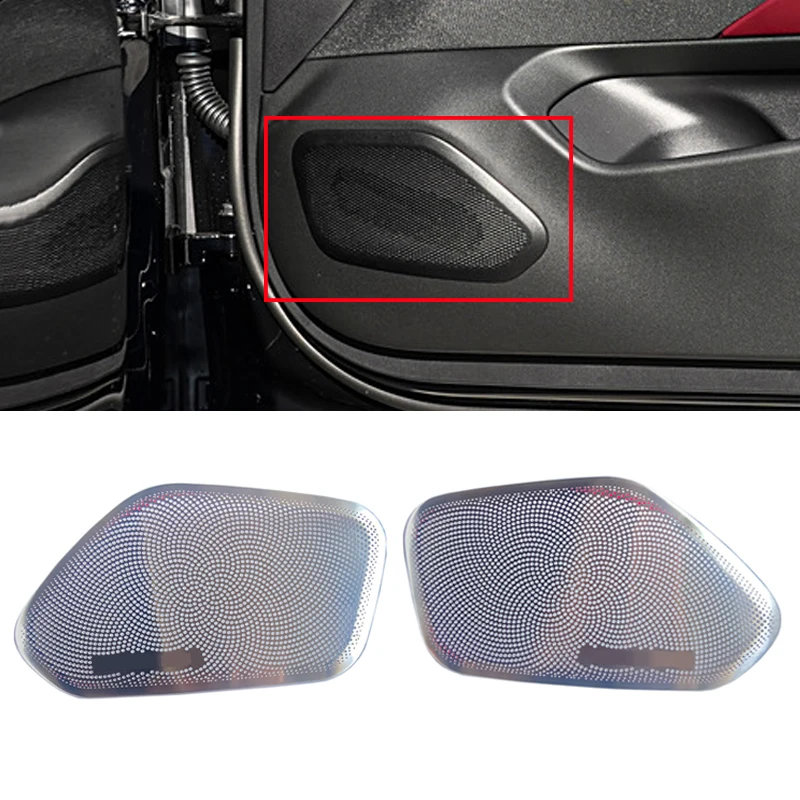 

For BMW 5 Series (G60) 2024 2025 Car Door Audio Speaker Cover Loudspeaker Pad Trim Frame Sticker Stainless Interior Accessories