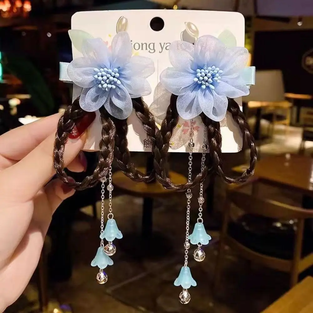 

Clip Resin Flower Female Flower Tassel Ancient Style Hairpin Women Hair Accessories Wig Braid Head Wear Children Hair Clip