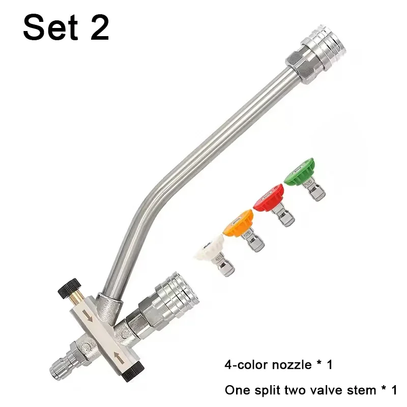 ダブルエンドコネクタとツール付きの高圧洗浄機,クイック接続スイッチ,1/4インチのダブルチップ付き,フォームノンおよびスプレーノズル用