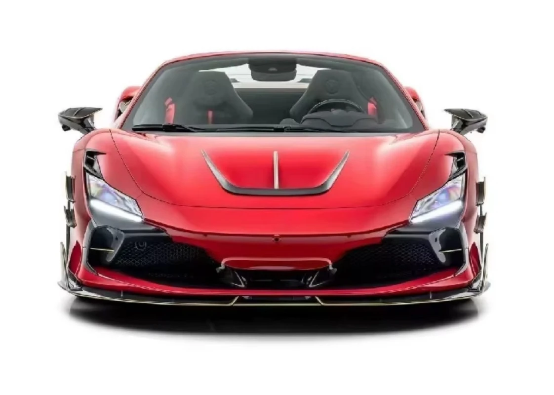 Custom Carbon Fiber M Style Wide Body Kit for F8 Front/Rear Bumper Lip Side Skirt Spoiler Clip-on Fog Light Clips