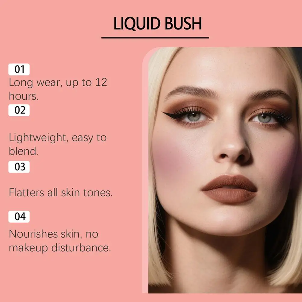 جديد ترطيب السائل مسحوق أحمر الخدود مائي ضوء ترطيب الوجه الظل أحمر الخدود مقاوم للماء ماكياج الوجه الكورية #2