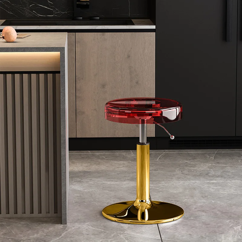 

Stable household goods Bar chair lift rotating chair modern bar front desk acrylic high stool gaokuan