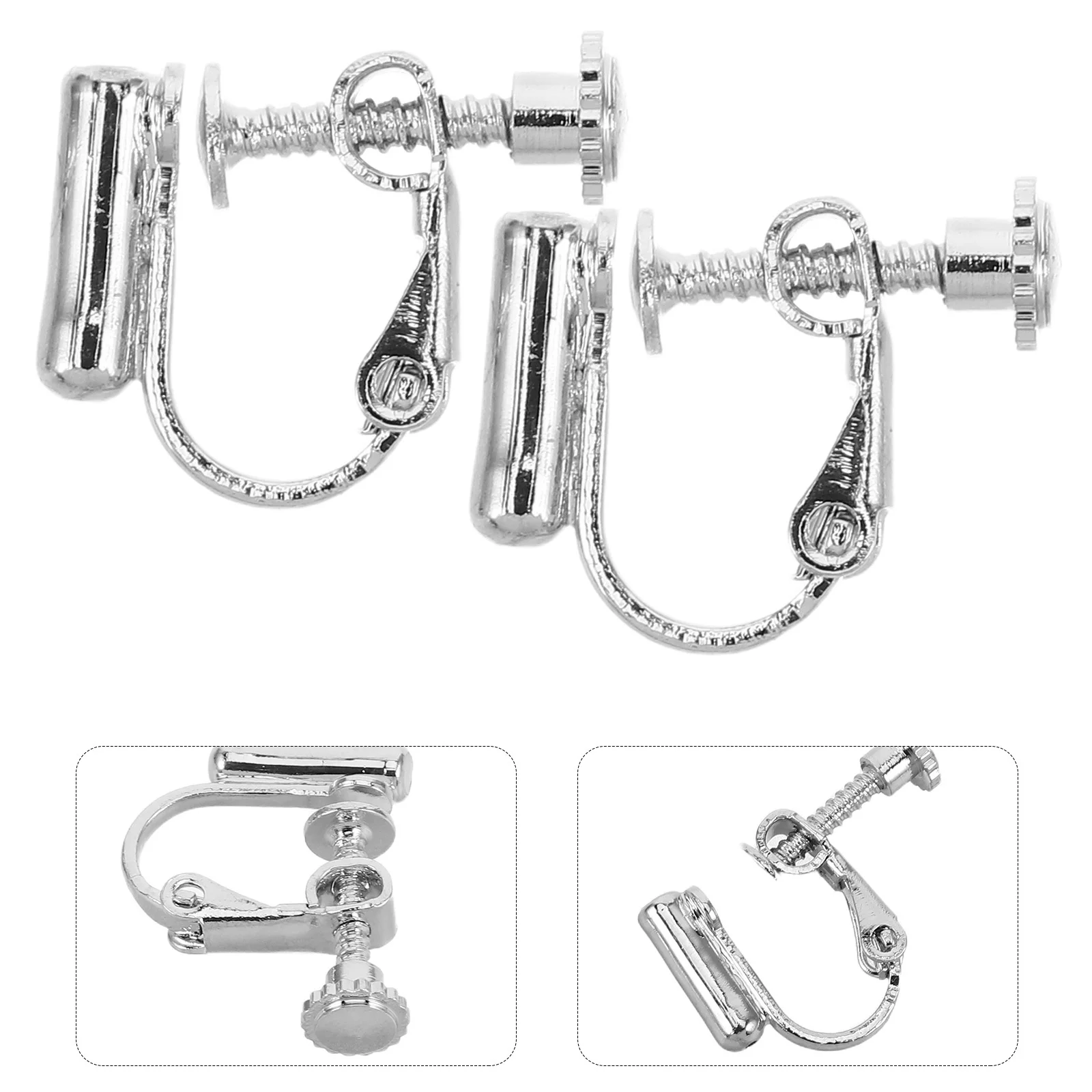 

20Pcs Ear Clip Converters DIY Clip-on Earring Adapters No Piercing Converts Regular Earrings Making Jewelry Accessories