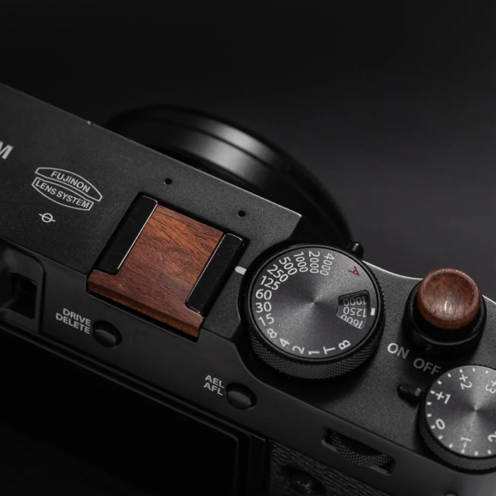 كاميرا من الخشب الصلب غطاء الحذاء الساخن مجموعة أزرار مصراع لـ Fujifilm Fuji X100VI XM5 XT5 X100V XH2 XS20 XE4 XPro2 XPro3 X100VI XT30