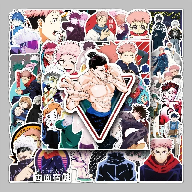 50 sztuk Jujutsu Kaisen naklejki Gojo Satoru DIY Anime Graffiti naklejki bagaż telefon Laptop butelka dekoracja albumu do scrapbookingu zabawki dla dzieci