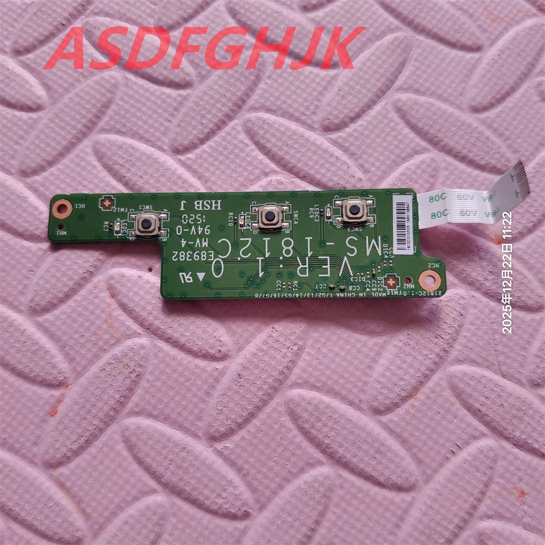 FOR MSI Gt80 TITAN Power Button Board Ms-1812c Ver 1.0 TEST OK