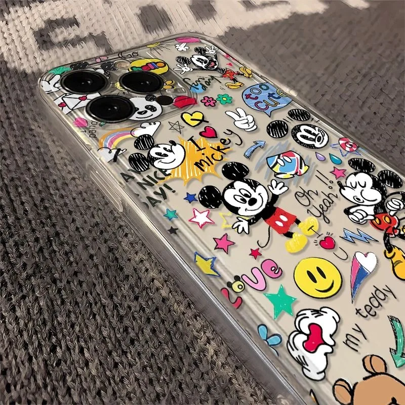 Чехол для телефона Xiaomi POCO X7 Pro X6 X5 M3 X3 NFC X4 GT M4 F5 Mi 11 Lite 5G NE 11T POCO C65 Cover Clear Cute Mickey Minnie Mouse