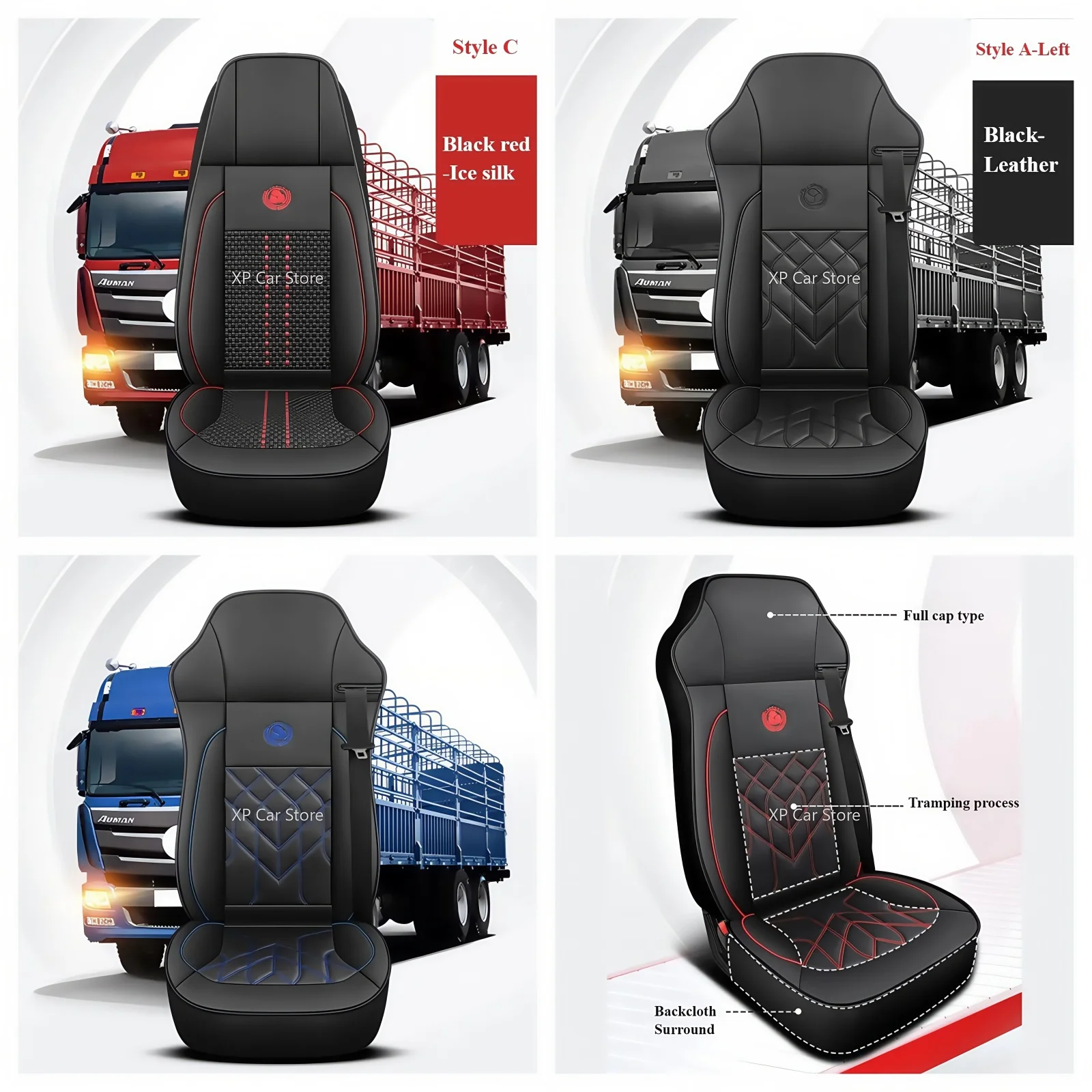 

Heavy-duty Cushion for Lorry Bus Truck - Large Seat Cover,Fit SITRAK SCANIA Volvo Isuzu DAF IVECO, Durable Anti-slip All Seasons