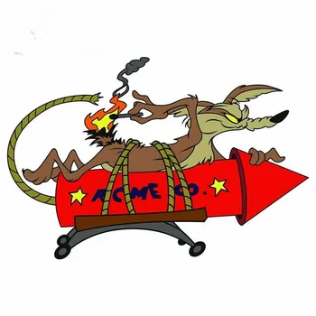 Car Sticker Cartoon FOR Wile E Coyote ACME Rocket Vinyl Decal Anime Car Styling Waterproof Car Accessories