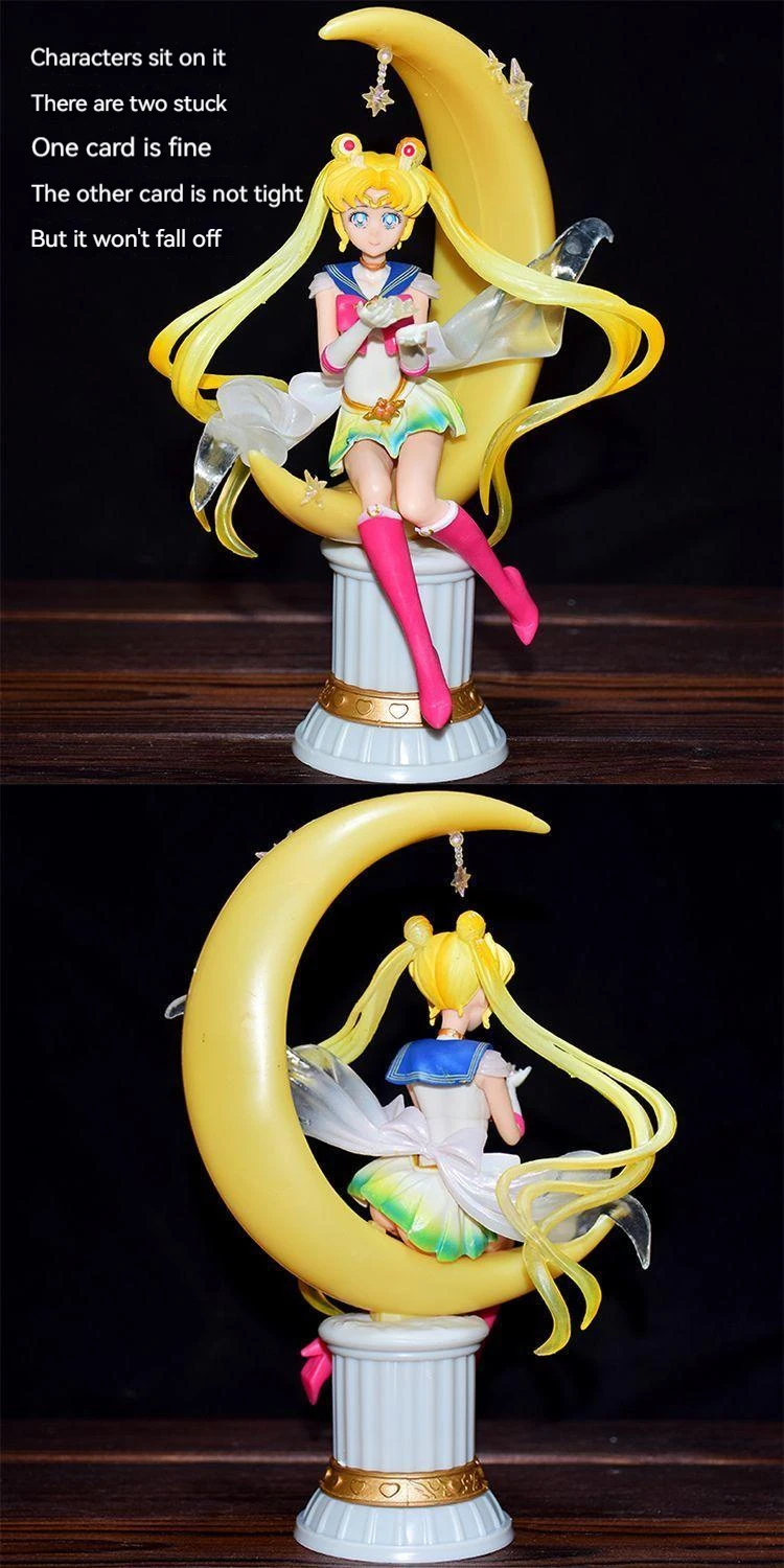 Figura de Anime Sailor Moon de 13cm, versión Q, colección de figuras Figura de Anime Sailor Moon de 13cm, versión Q, colección de figuras