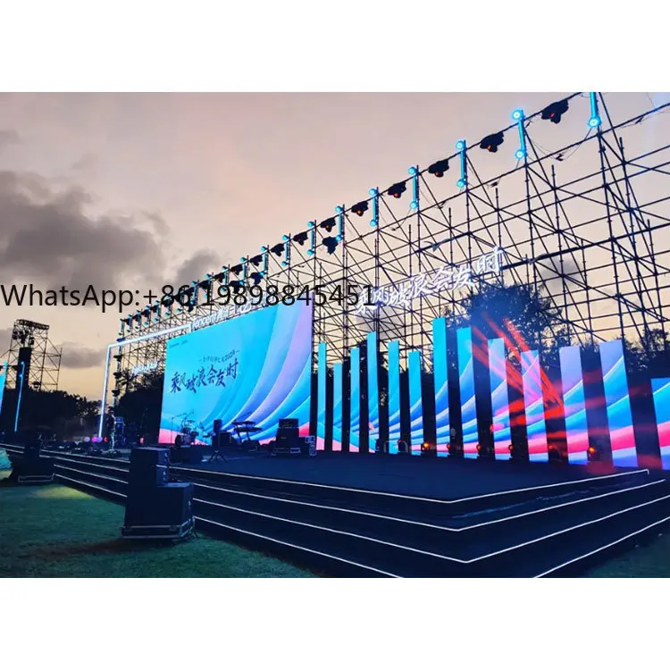 

Outdoor P2.976p3.91p4.81 Rental LED Display Screen 4K Resolution Video Wall for Concert Stage Elevator IP65 500*1000mm Size