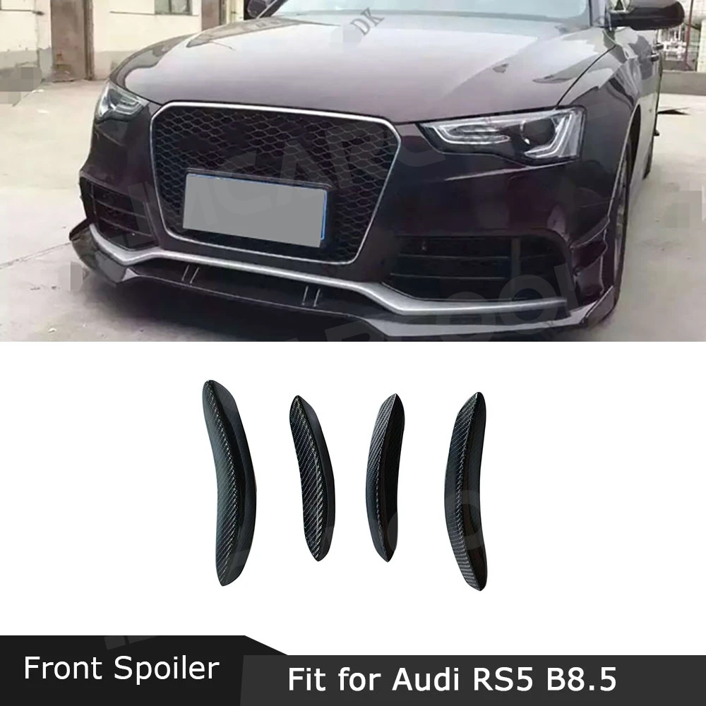 

JMCARCOOL Side Fins Splitters for Audi RS5 B8.5 2012-2016 Carbon Fiber Front Bumper Side Spoiler Fins Trims Accessories