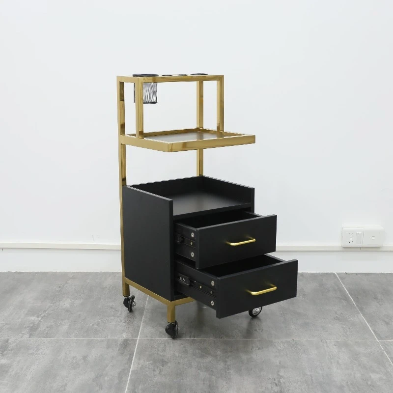Stainless Steel Salon Hairdressing Beauty Movable Folding Hair Extension Trolley