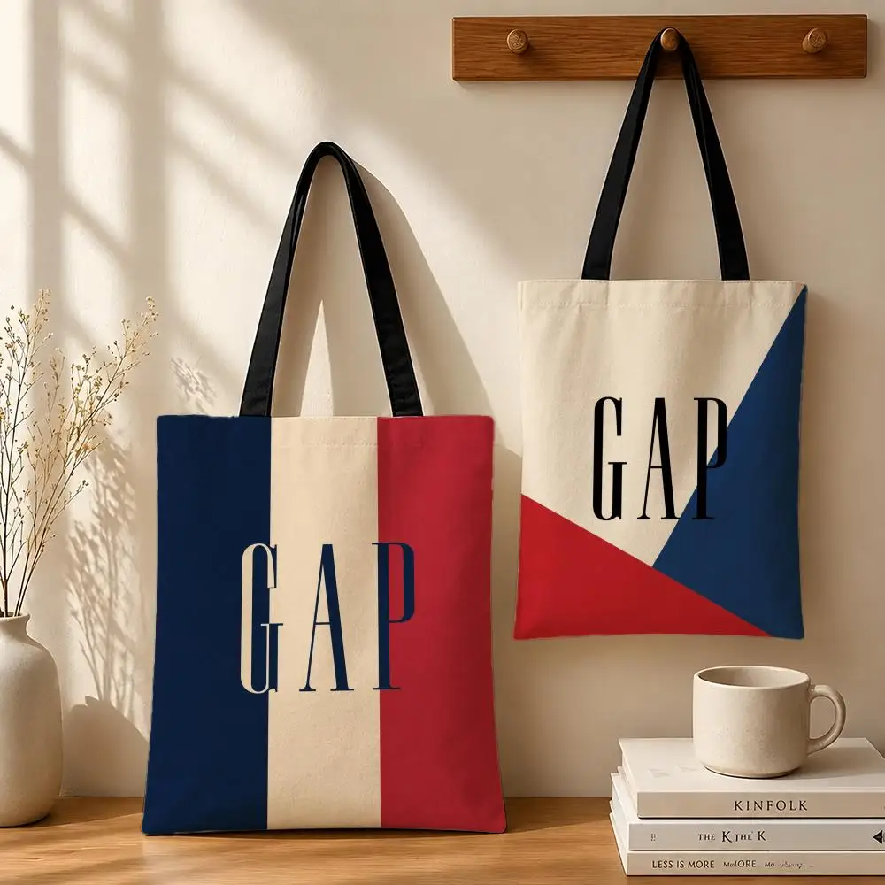 Fashion Brand G-GAP Storage Bags Canvas  bag, suitable for work, school, and daily commutes, reusable shopping bag.