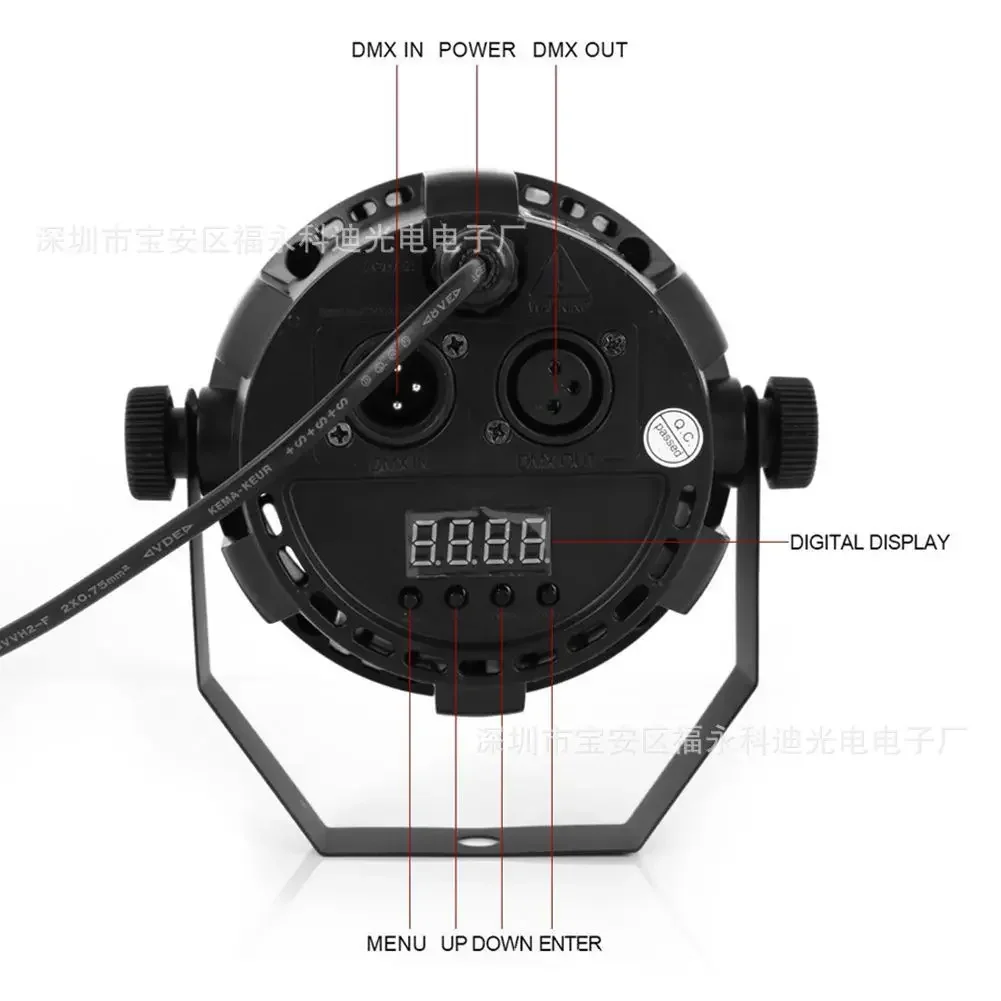 Luz Led RGBW de 6/12x3w para escenario, iluminación escénica plana para decoración navideña, equipo de DJ, lámpara de discoteca de alta calidad con