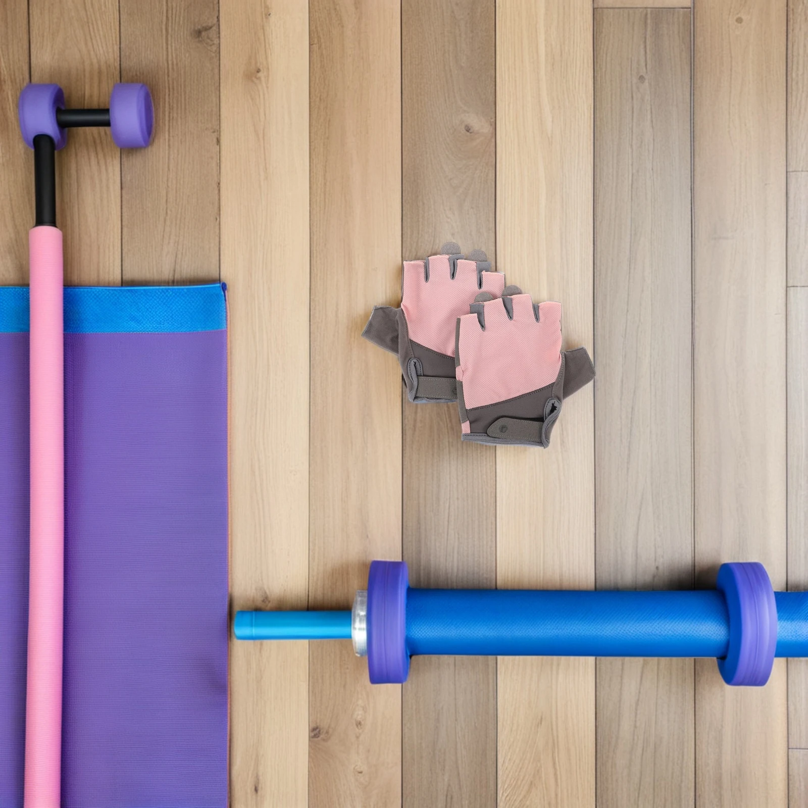 

1 Pair Half-Finger Fitness For Men Women Padded Non-Slip Workout Gloves Breathable Gym Training Weightlifting Cycling Exercise