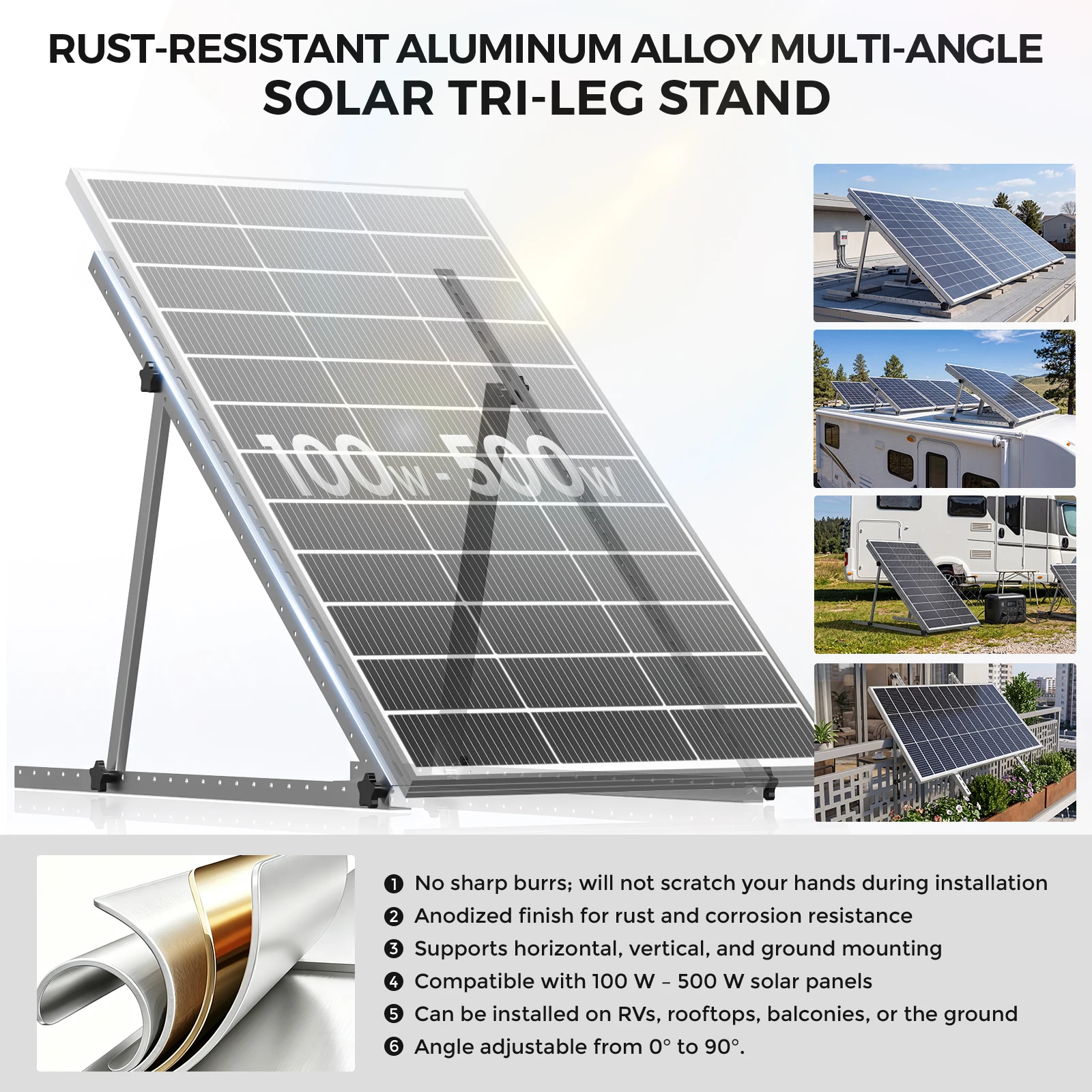 RVPOZWER 45-calowy regulowany – Solar Panel Tilt Mount recenzja i cena